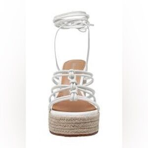 205. NEW SIZE 7 Gaze White Tan Espadrille Platform Sandals